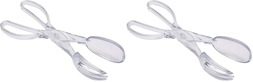 KitchenCraft Pinzas para Servir Ensaladas, Juego de Cubiertos de Plástico con Forma de Tijera, 29 cm (Paquete de 2)
