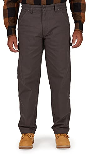Smith's Workwear Mens Stretch Duck Canvas Carpenter Casual Pants, Granite Grey, 40W x 32L US