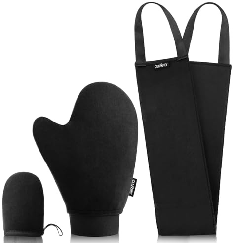 CeleCily Faux gant applicateur de bronzage – Gant autobronzant pour le bronzage automatique, faux gant, gant autobronzant pour le dos
