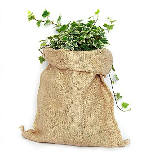 MONDO VIRO Sacco per raccolta in juta naturale - resistente, eco-friendly e biodegradabile (10, 58 x 102 cm)