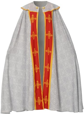 COSDREAMER Unisex kyrka katolska västar cape mantel präst firande skrasuble massvästar rock, Vitt, XL