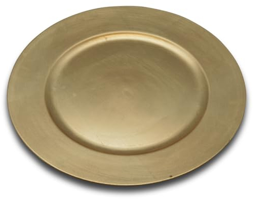 Sini BAJO PLATO DECORATIVO DE 33CM COLOR ORO