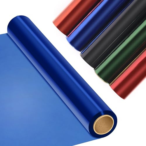 Swpeet Rotolo di cellophane blu trasparente, 40,6 cm x 30,5 m, per cesti regalo, dolcetti, confezioni artigianali, bouquet di fiori, plastica