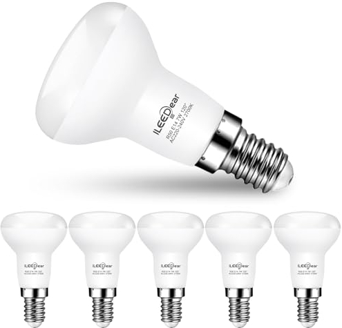 ILEEDear Ampoule LED E14 Blanc Chaud, 7W Équivalent 58W, CRI>90 770LM 2700K, Ampoule Spot, Non Dimmable - Lot de 6