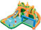 GYMAX Kids Bouncy Castle, 9 in 1 Inflatable Water Park with 2 Slides, 2 Splash Pools, Basketball Hoop, Climbing Wall, Football Gate & Ring Toss, Bounce House for 3 Years Old+ (without 680W Blower)
