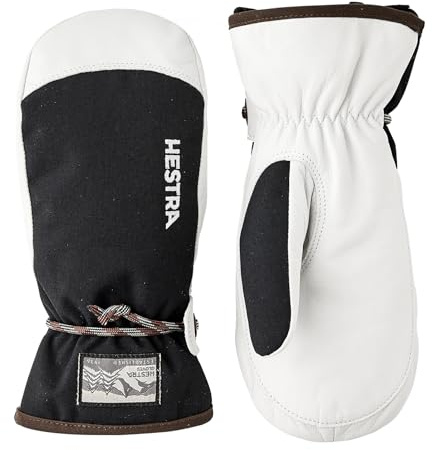 Hestra Unisex Wakayama Jr Mitt, (Youth 3-7yrs) Insulated, Waterproof Alpine Ski & Snowboarding Mittens, Boys & Girls - Black - 7
