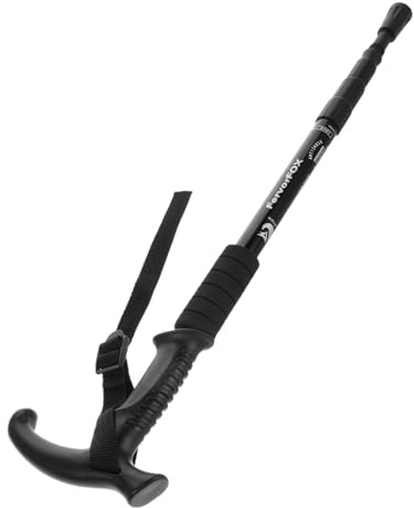 Happyyami Bastón De Senderismo Ajustable para Mayores De Mango Curvo Bastón De Caminata Ligero y Resistente para Mujeres y Hombres para Actividades Al Aire
