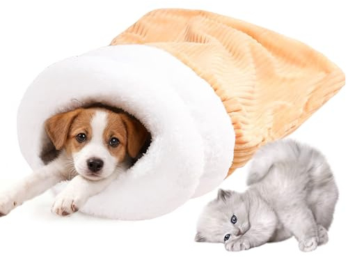 Wusideday Sac de couchage pour chat – Maison douce et chaude pour chaton | Sac pour chiot | Pour les parents d'animaux domestiques, salon, chambre à coucher, appartement, abris de sauvetage, clinique