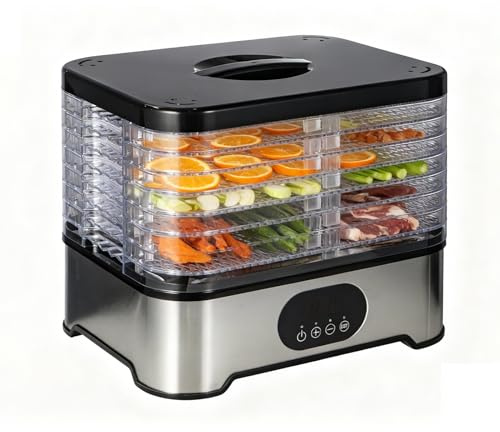 SUNNYNEST 8-Tier Food Dehydrator, 400W Food Dryer Machine with 0–99H Timer, 3-Level Temperature Control 42–70°C, LED Display for Drying Fruits, Vegetables, Meat, Jerky & Pet Treats