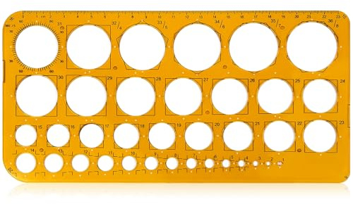 Wosyoodo Règle de Modèle Cercle, Pochoir de Cercle en Plastique, pour Étudiants École Bureau Pour Studio Artistique Ou Dessin Et Dessin