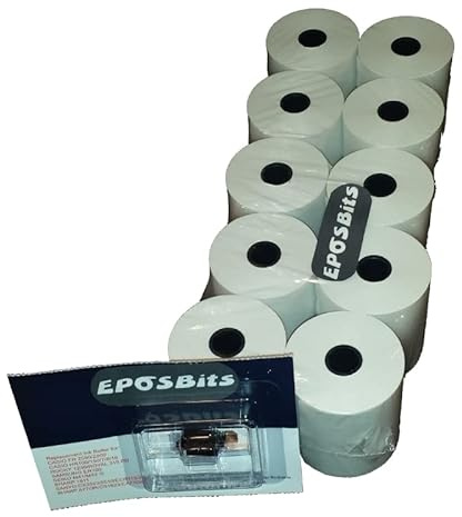 EPOSBITS® Brand **Essentials Pack** for Olivetti ECR7100 ECR 7100 Cash Register (10 Rolls + 1 Ink)