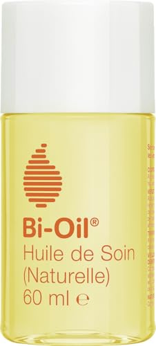 Bi-Oil Huile De Soin Naturelle - Soin Spécialisé Pour Les Vergetures, Cicatrices, Peau Sèche Et Teint Irrégulier - Formulation 100% Naturelle - Idéal Pendant La Grossesse - 1 X 60 Ml