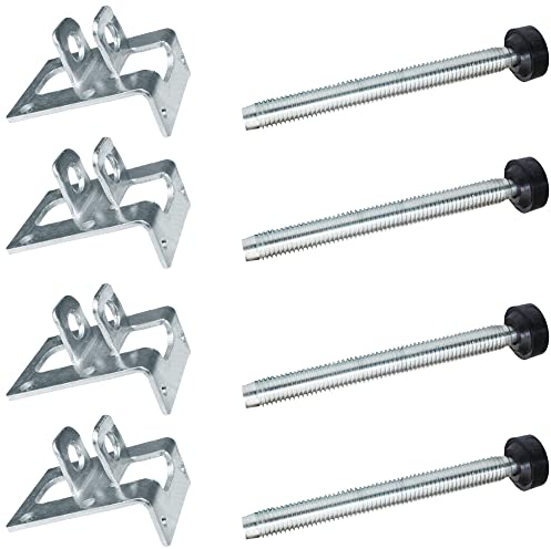 Lvjkes Piedini regolabili per mobili, Piedini livellatori per tavoli, 4 pezzi di fissaggio per battiscopa con staffe resistenti e durevoli per mobili, banchi da lavoro, tavoli, armadi
