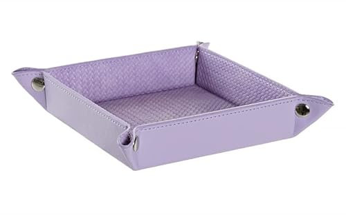 Bandeja vaciabolsillos Piel Color Marron 18x18 cm - Lila
