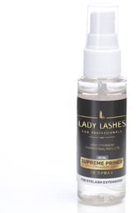 Eyelash SUPREME PRIMER Lady Lashes - Lash primer eyelash extensions – Spray 40 ml - Primer base before eyelash extension - Care of natural eyelashes - Strawberry