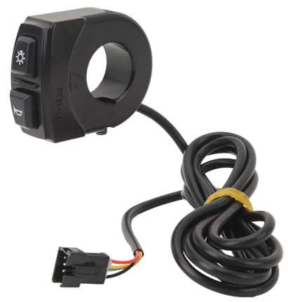 VGEBY Interrupteur D'éclairage de Vélo électrique, DK21 1S Interrupteur D'éclairage de Klaxon de Vélo électrique IPX4 étanche Lampe et Interrupteur de Klaxon Accessoires de