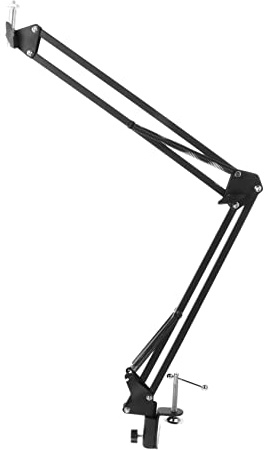 Housoutil de Support Double Ressorts Suspendre Bras en Métal Noir Pince Réglable pour Stabilité et Sécurité pour Boutiques et pour Webcam