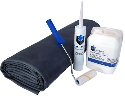 SkyGuard Shed Roof Kit - EPDM Rubber Roofing Kit for Sheds & Outbuildings - Longer Lasting Alternative to Roofing Felt for Sheds (2.1m x 1.7m)