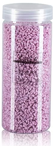Barattolo di Sassolini Decorativi per Vasi Colore Rosa da 1.180 gr, 13 Colori di Sassi Decorativi per Vasi, Pietre Decorative da 2,5-4 mm