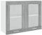vidaXL Hängeschrank Glas, Wandschrank für Küche, Küchenschrank Wandmontage mit viel Stauraum, Schwebeschrank Schrank Küchenmöbel, Grau Sonoma Holzwerkstoff