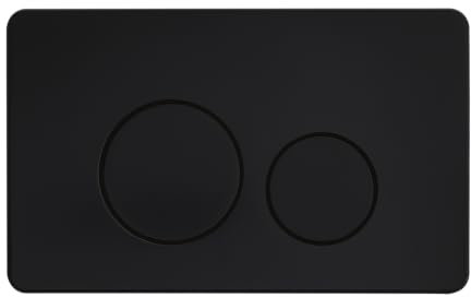 Balneo Betätigungsplatte für WC, schwarz, ABS 2-Tasten-Spülplatte, Betätigungsplatte für 2-Mengen-Spülung, passend für Balneo Fix Frame rahmen, OXO schwarz