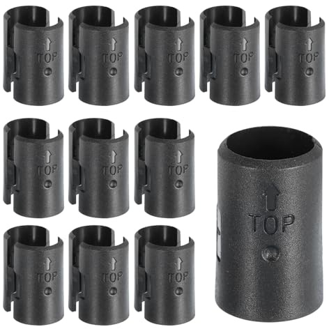 sourcing map Wire Shelf Clips, 24pcs 3/4 Inch(19mm) Wire Shelving Lock Clips, Plastic Shelving Sleeves Replacements for Wire Shelving System(12 Pairs)