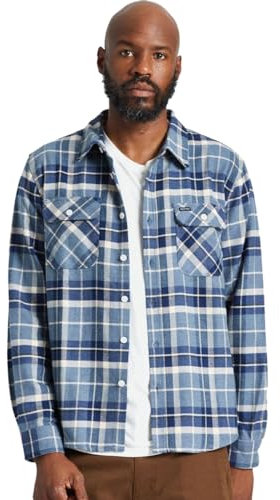 Brixton Bowery L/S Flûte Flûte Bleu/Bleu Crépuscule/Beige S, Bleu silex/bleu crépuscule/beige, Taille S