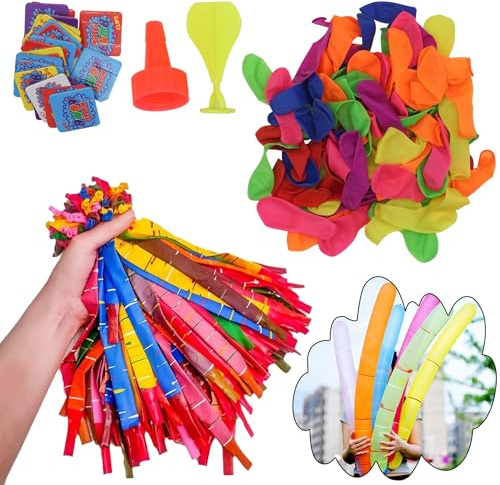 Kit de ballons à modeler avec pompe (30 pièces) I Ballons colorés en latex pour loisirs créatifs, idéal pour les fêtes d'enfants et la décoration (117 ballons)