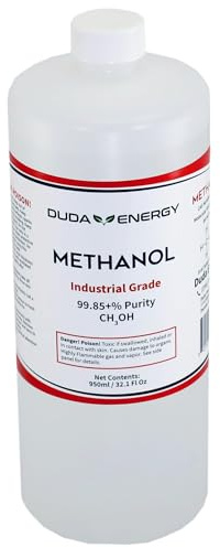 Duda Energy Industrial Grade Methanol, 99.65+% Purity Methyl Alcohol, 950ml Bottle, 4 Pack