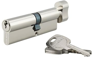 THIRARD Cylindre de serrure à bouton, 40 x 50 mm, anti-arrachement, nickel