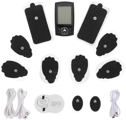 Ipetboom Appareil de Massage par Impulsions USB Rechargeable Double Canal 36 Modes 10 Électrodes Autocollantes Stimulateur Musculaire pour Cervicales Dos et Douleurs Corporelles