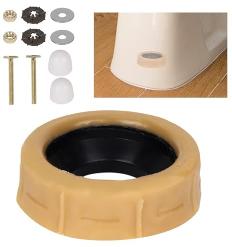 11pz Kit di Sostituzione Anello Cera Toilette Extra Spessi, Anello Cera WC con Bulloni Rondelle Dadi Teste di Bulloni e Guarnizioni per 7,62cm e 10,16cm Tubi Scarico