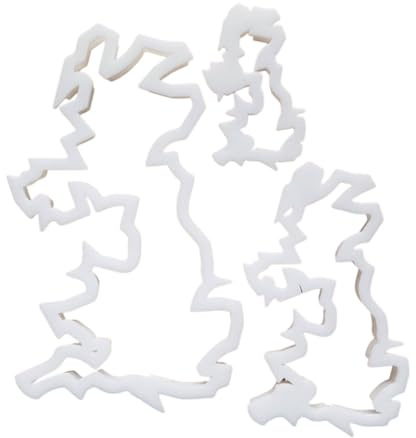 UK Map United Kingdom Shape Cookie Cutter Dough Biscuit Pastry Fondant Sharp Stencil Great Britain Atlas Outline Country National (Medium)