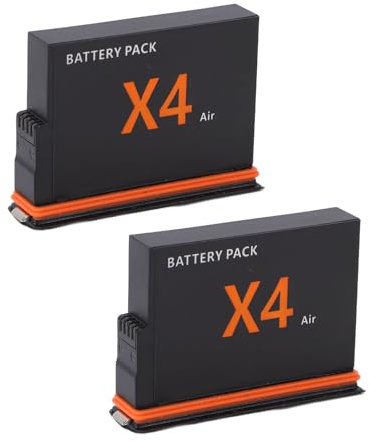 Bewinner X4 Air Battery Replacement 2050mAh, Pålitliga och Effektiva Litiumbatterier för Actionkamerabruk, Inkluderar 2 Enheter med Skyddsfodral