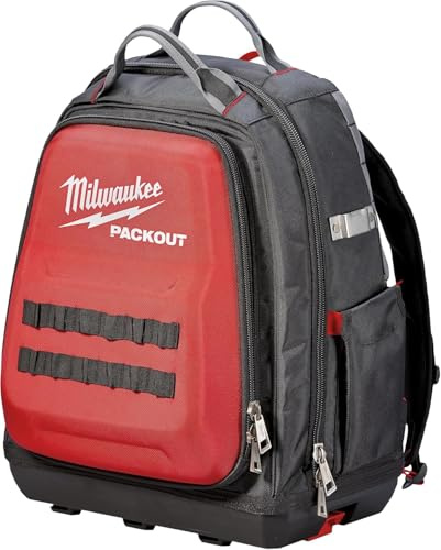 MILWAUKEE PACKOUT BACKPACK | | MODEL 4932471131 | 1680D | 48 POCKETS | ADDITIONAL PADDING | CHEST BELT | POLYMER BASE |
