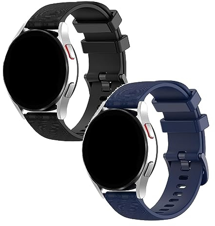 2 Stück Armband Kompatibel mit Polar Pacer Pro Armbänder Sport Wasserdichtes Ersatzarmband Silikon Wechselarmband für Polar Pacer Pro Uhrarmband (Schwarz/Blau)