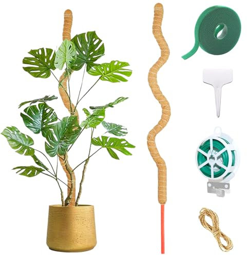MEIEGOU 120cm/47in Moss Pole, Moss Pole for Monstera, suitable for Plant Supports for Indoor Plants, bendable Plant Sticks Support, suitable for Monstera Support.