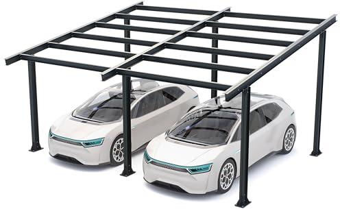 Todome Struktur Carport - Anthrazit, Metall, Modern, 2-Sitzer mit robuster Stahlkonstruktion für dauerhaften Schutz
