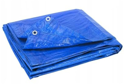 DIAH DO IT AT HOME Lightweight Blue Tarpaulin 50 GSM (2m x 2m) - Economy Waterproof Tarp Cover & Ground Sheet with Eyelets for Painting, Dust Protection, Camping & Garden