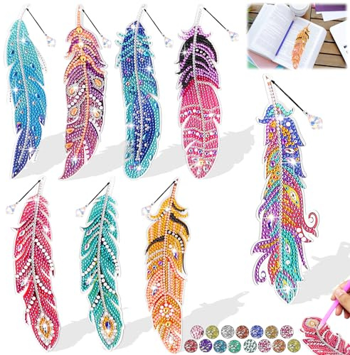 Bastelset Kinder ab 6 Jahre: Diamond Painting Kinder Basteln Geschenke für Mädchen 7 8 9 10 11 12 Jahre Lesezeichen Bastelkoffer Geburtstagsgeschenk Spielzeug ab 5-12 Jahre Mädchen Teenager Erwachsene