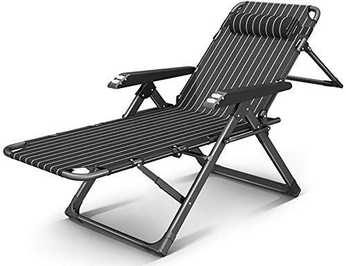 QNGSAK Campingstühle Gartenliegen Klappstuhl Garten-Sonnenliegen Klappbarer Garten-Relaxsessel Abnehmbare Kopfstütze, Tragbarer Loungesessel für die Außenterrasse 178cm Reliable