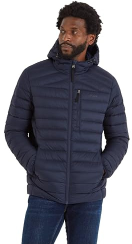 TOG24 North Mens Hooded RDS Certified Down Jacket Ultra Warm 90% Duck Down Superior Insulation Coat With Toggle Adjusters On Hood Pack Away Conveniently Into Chest Pocket & Doubles Up As Travel Pillow