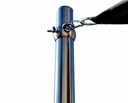 Sonnensegelmast 2,5-3m Höhenverstellbar Edelstahl mit Bodenhülse Sonnensegel Mast Pfosten Stange (⌀42mm 3m mit Bodenhülse)