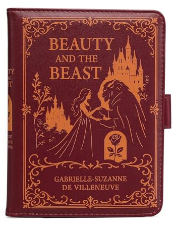 Beauty and The Beast Universal Kindle Cover Case – Vintage Book Cover Design, Fits Kindle Paperwhite, Kindle and Kobo eReaders