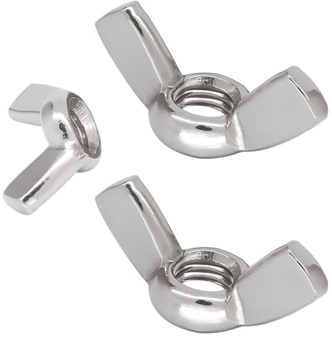 JIADEXIN 20 Pièces M4 Écrou à Oreilles - Écrou Papillon en Acier Inoxydable 304 Écrous à Ailettes pour Outils de Bricolage les produits artisanaux extérieurs automobiles et produits en bois