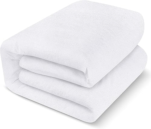 Utopia Bedding Matratzenschoner 160 x 200 x 30 cm Wasserdicht, Oeko-TEX Zertifiziert Matratzenauflage Atmungsaktive, Matratzenschutz, Rundum Elastisch Weiß