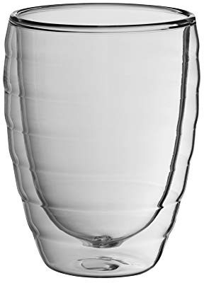 kela 12412 Latte Macchiato - Vaso de cristal (2 unidades, doble pared, 350 ml), transparente