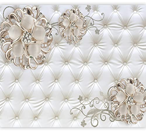 murando - Vlies Fototapete Lederoptik 400x280cm - Foto Tapete Schlafzimmer Wohnzimmer Vliestapete XXL Motivtapeten Bildtapete 3d Effekt Wand Dekoration - Blumen Schmuck 3D Effekt n-B-0084-a-a