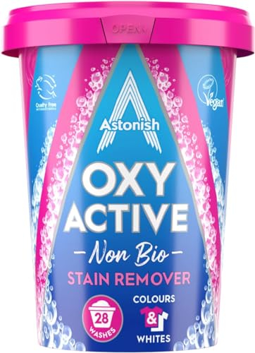 Astonish Oxy Active Nicht-Bio-Fleckenentferner, entfernt Flecken, beseitigt Gerüche und hellt den Stoff auf, 625 g