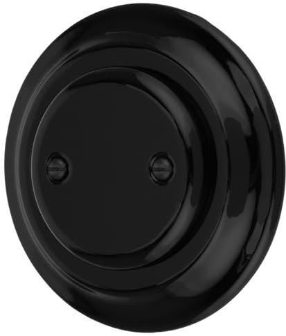 Unterputz Porzellan Retro Blindabdeckung, All-in-One, Serie PR1 schwarz